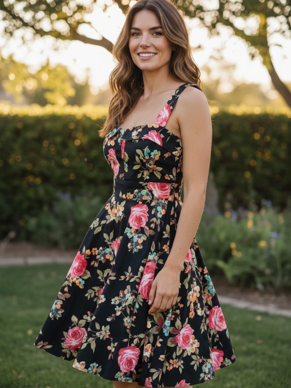 Vintage looking “sock-hop” Mod Halter Dress